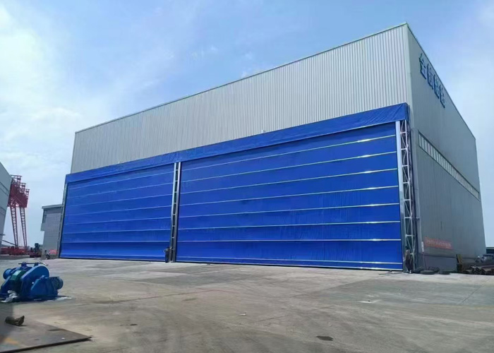 双层柔性堆积大门